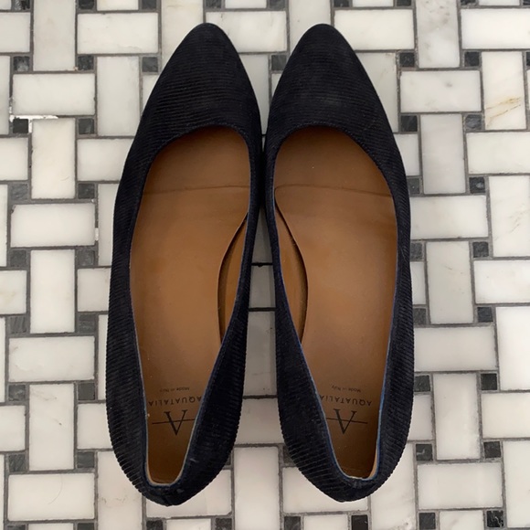 AQUATALIA dark navy corduroy pumps - Picture 2 of 7